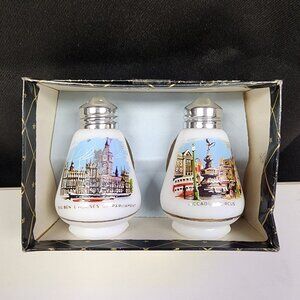 Vintage Salt and Pepper Shakers Milk Glass Set of 2